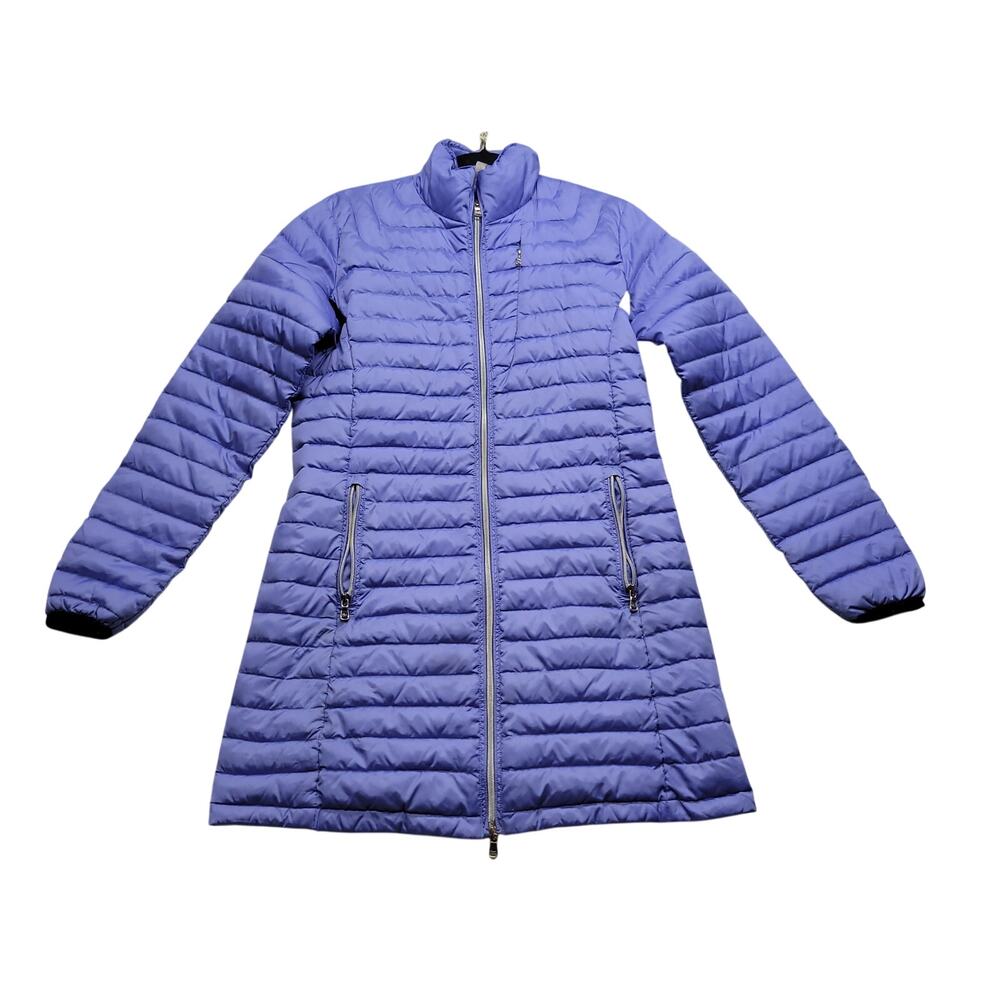 Polo Golf Ralph Lauren Womens S Purple Quilted Puffer Long Coat Jacket RLX